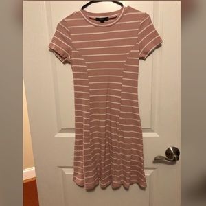 Pink and white striped dress
